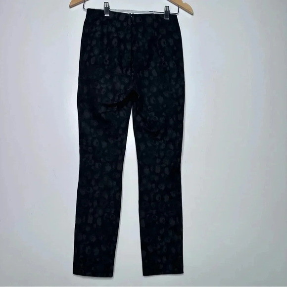 Rag & Bone NWOT Simone Black Leopard Print Zip Pocket High Rise Pants Size 2 - Picture 8 of 12